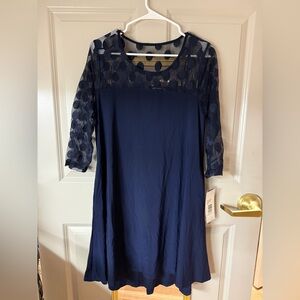 3/4 sleeve midi dress